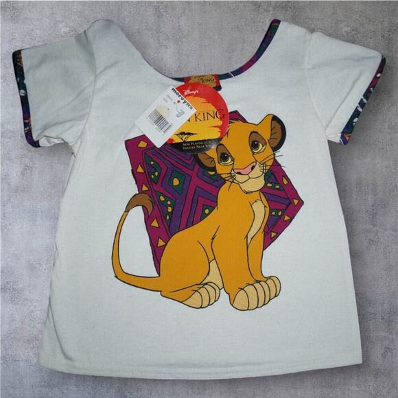 Deadstock Vintage Disney Lion King Simba T-Shirt –Size 6 Made in USA 90s Tee NWT - Picture 2 of 11